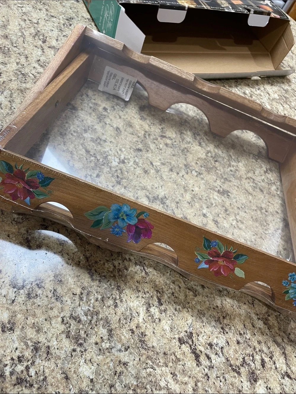 The Pioneer Woman Spring Bouquet Wood  13.9” Wine Rack. NEW IN BOX!